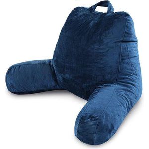 Reading Pillow with Shredded Memory Foam, Large Adult Backrest with Arms Support